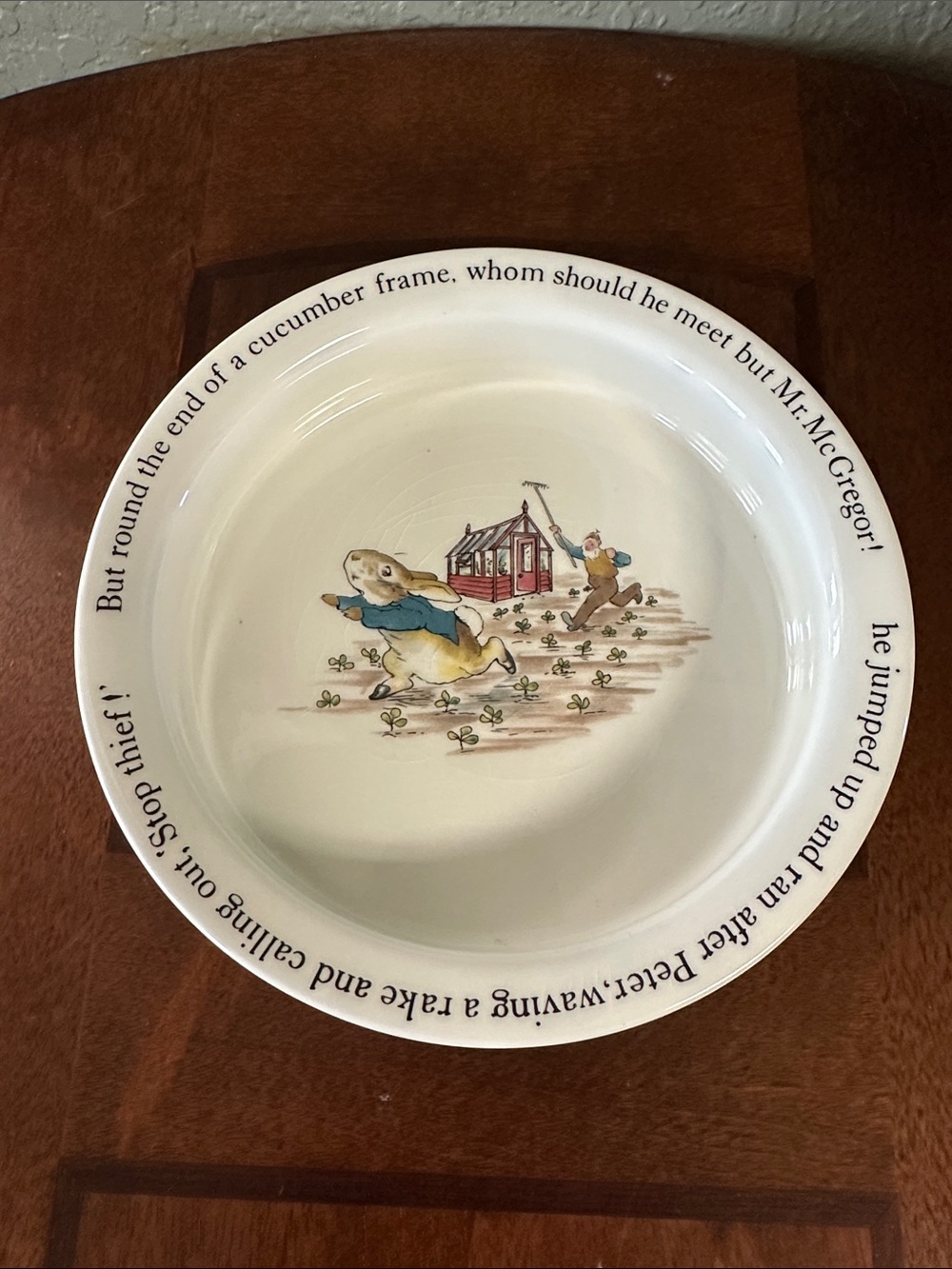 Vintage Wedgwood Peter Rabbit Porringer Bowl Beatrix Potter Creamware